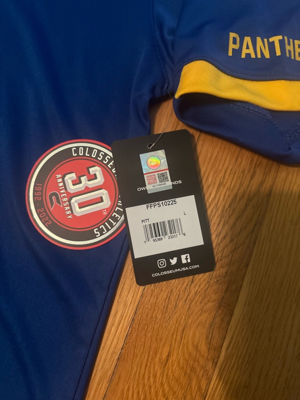 Colosseum Blue and Yellow Pitt Logo Polo - Picture 4 of 6